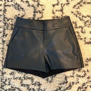 Express High Waisted Faux Leather Shorts
